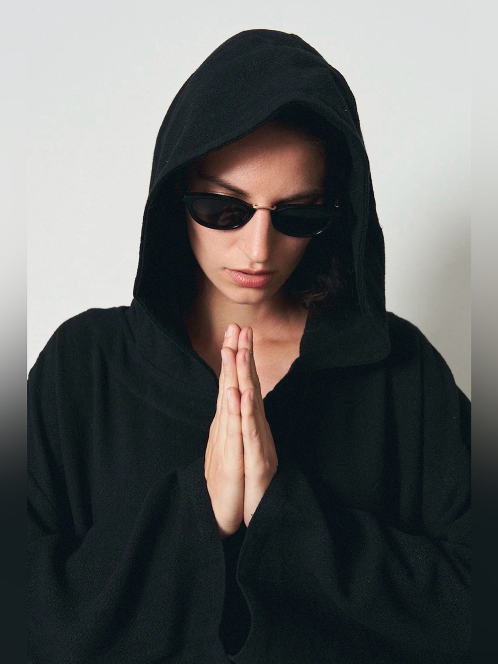 FASHION BRAND COMPANY 💀 Death Cloak Thick Linen Black Size 1